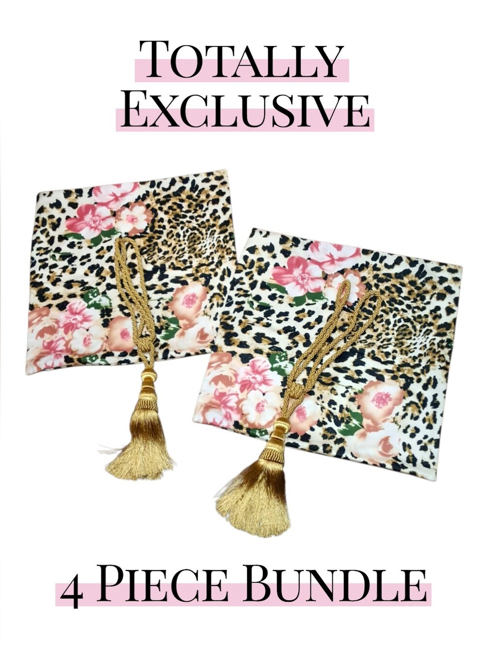 Glam Pillow Covers & Tie Backs 4 Piece Bundle